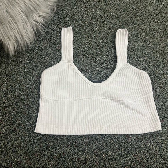 PREETYLITTLETHING White Underline Boning Style Corset Tank Top Casual Shirt Sz 4 - Picture 8 of 15